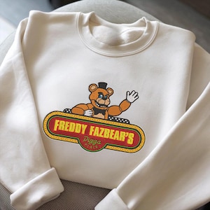 Custom Retro Villain Halloween Horror Nights Five Nights at Freddys Pizza Place Embroidered Shirt, Halloween Gamer ESD533.DT