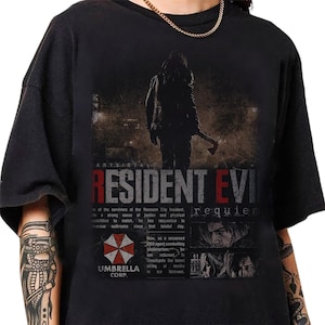 Comfort Colors® Vintage Resident Evil Requiem Shirt,  Resident Evil 9 Sweatshirt, Gift For Gamer, Umbrella Corps Horror Game AAA Tee 2026