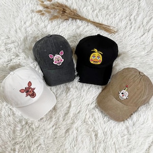 Embroidered Custom Villain Five Nights at Freddys Vintage Halloween Horror Nights 2025 Hat, Halloween Universal Hat, Gift Gamer Hat EHD33.C