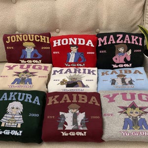 Stickerei Anime YGO Comfort Colors Shirt, Anime Duel King Tee, Vermächtnis des Duellanten T-Shirt, Meisterduell, Duell Monster Spiel Shirt ESD360-366