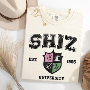 Embroidered Shiz Comfort Colors Shirt, Wizard Shiz University Sweatshirt, Wicked Defy Gravity Broomstick Magic Wand, Wickeds Merch ESD324.DT