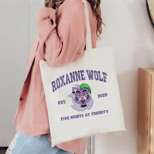 Custom Villain Five Nights at Freddys Vintage Halloween Horror Nights Embroidered Tote, Halloween Universal Boat Bag, Gift For Her EBD01.C