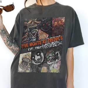 Comfort Colors® Limited Vintage Five Nights At Freddy&#39;s Vintage Shirt, Halloween Gamer Tee, Gift For Woman and Man Unisex T-Shirt PSD300.DT
