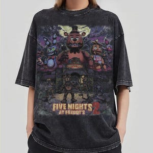 Comfort Colors® Retro Five Nights At Freddy&#39;s Halloween 2025 T-Shirt, FNAF2 Shirt, Fan Halloween Gamer & Tv, Gift For Women and Man, PSD351