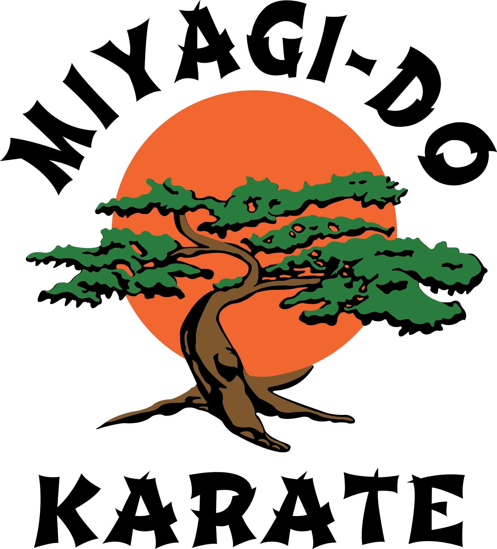 Miyagi-do Karate Logo | Bonsai Tree With Rising Sun | Karate Dojo Fan ...