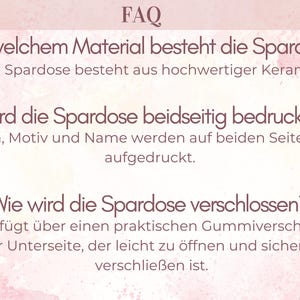 Personalisierte Kinder Spardose mit Namen–Geldgeschenk zur Taufe, Geburt & Geburtstag, Kommunion, Taufgeschenk, Geschenk für Baby und Kinder image 11