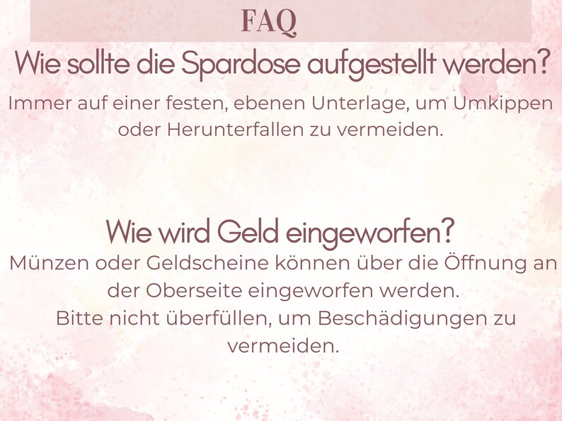 Personalisierte Kinder Spardose mit Namen–Geldgeschenk zur Taufe, Geburt & Geburtstag, Kommunion, Taufgeschenk, Geschenk für Baby und Kinder image 9