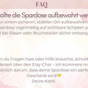 Personalisierte Kinder Spardose mit Namen–Geldgeschenk zur Taufe, Geburt & Geburtstag, Kommunion, Taufgeschenk, Geschenk für Baby und Kinder image 12