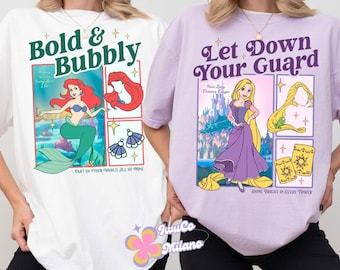 Disney Princess Shirt, Cinderella Rapunzel Belle Tinker Bell Disney Girl Trip Shirt, Girly aesthetic Princess Birthday Girl, Disney Trip Tee