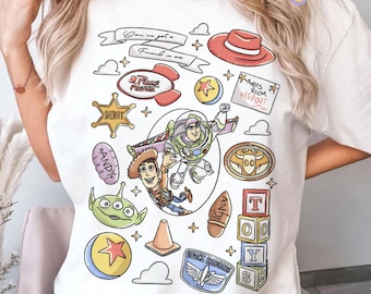 Coquette Bow You've Got a Friend In Me Disney Toy Story Shirt, Buzz Lightyear Woody Jessie Bo Peep Toy Story Birthday To Infinity and Beyond