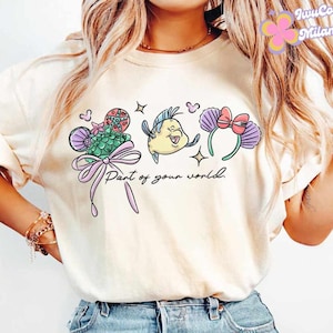 Coquette Bow Minnie Headband Disney The Little Mermaid Princess Ariel Shirt, Disney Girl Trip Tee, Prince Eric Ursula Mermaid Birthday Girl