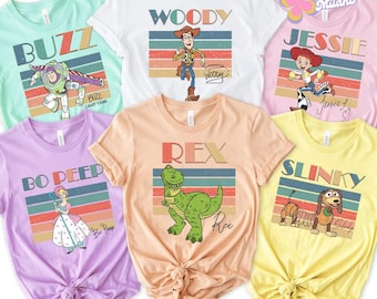 All Characters Disney Toy Story Shirt, Buzz Lightyear Woody Jessie Bo Peep Toy Story Birthday, You&#39;ve Got a Friend In Me Toy Story Family