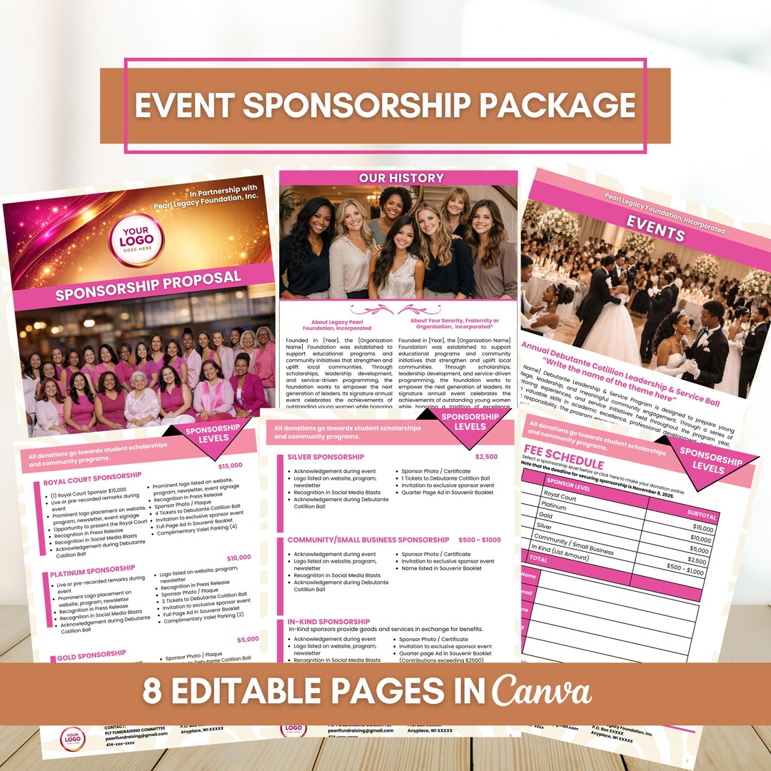 Spons Packet Event Sponsorship Proposal Template | Nonprofit Sponsorship Package ...