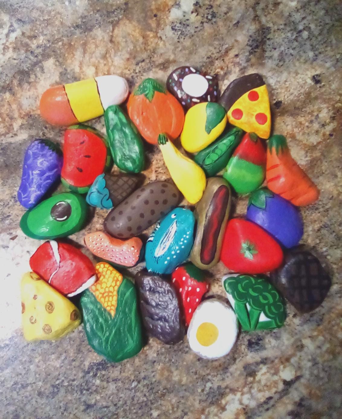 Play Food Rocks 24 Piece Mud Kitchen Pretend Rock Foods Play Food - Etsy