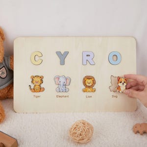 Personalized Wooden Busy Board, Montessori Toy for Toddlers, Baby Shower Gift, 1st Birthday Gift, Puzzle Sensory Wooden Toys, 3 year old