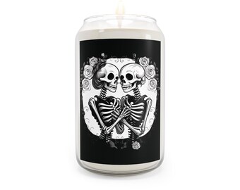 Candela gotica, decorazione per matrimonio inquietante, regalo per amanti fino alla morte, candela profumata unica, fragranza per la casa di Halloween, candela Dark Romance