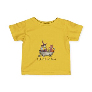 Bonita camiseta de dibujos animados de Friends para bebés, camiseta para bebés, camiseta para niños pequeños, ropa para niños, regalo para nuevos padres, atuendo para citas de juegos