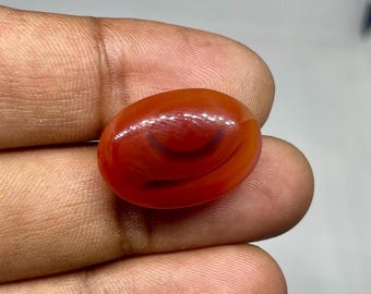 21 Carat Red Aqeeq Cabochon Gemstones Size 15x21 Jewellery Making