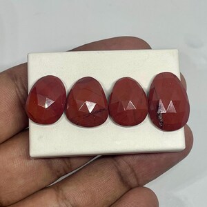 25 carats, 4 pierres précieuses taillées en jaspe talpe rose pour la fabrication de bijoux