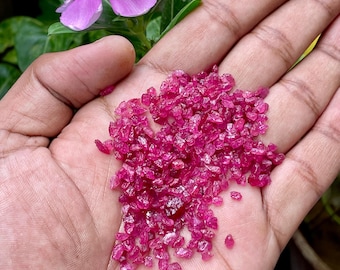 100 Carat AAA Natural RawMozambique Ruby Rough Ruby Gemstone Raw Red Ruby Precious Size 3,4,5MM