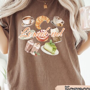 Le Weekend Shirt, Coffee Tshirt, Croissant Shirt, French Shirt, Weekending T-Shirt, Retro Graphic Tee, Vintage Aesthetic, Le Weekend, Women