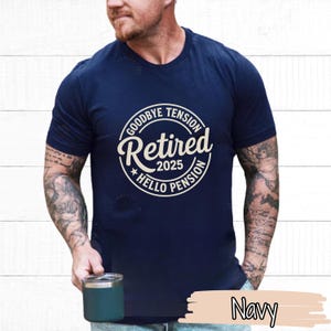 Camiseta personalizada "Adiós Tensión", "Hola Pensión" para jubilados, divertida camiseta de jubilación, regalos de jubilación, jubilación de maestros, jubilados estimados en 2025