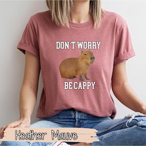 Funny Capybara Meme Shirt, Don t Worry Be Cappy, Cute Animal Graphic Tee,  Chill Rodent T-Shirt, Capy Lover Gift Idea, Capybara Lovers