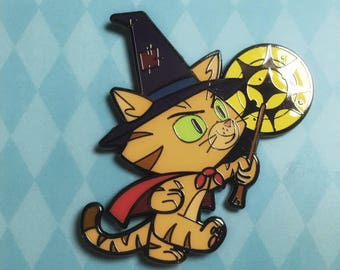 Cat Wizard Enamel Pin | Flimflammery | Animal Jewelry