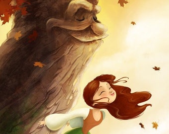 Princess of the Trees | Fine Art Print | Magical Celtic Fall Art | Fairytale Princess | Flimflammery