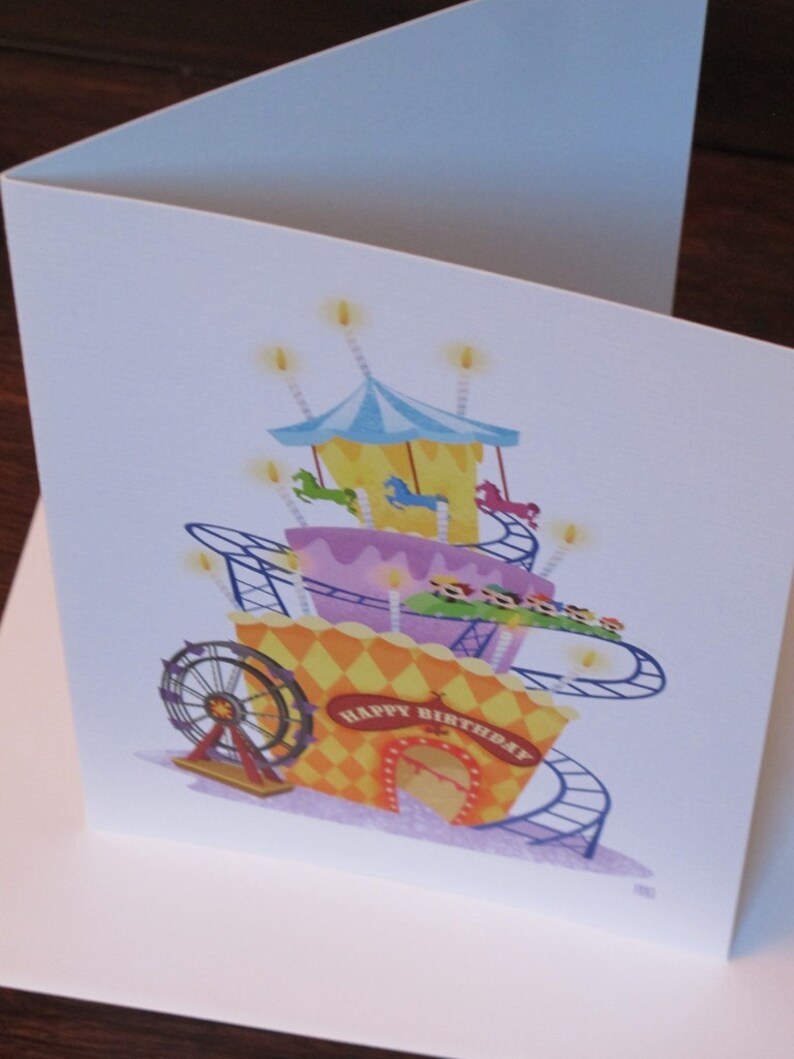 Alles Gute zum Geburtstag Achterbahn Leere 5 x 7 Grußkarte Etsy.de