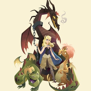Game of Thorns | Disney/Game of Thrones Mashup | Fine Art Print | Aurora, Sleeping Beauty, Madam Mim, Maleficent | 8x10 | 11x14 | 13x19
