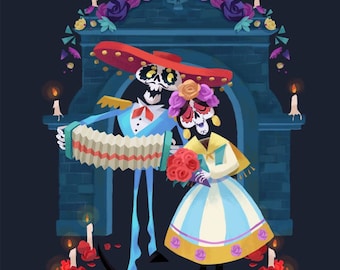 Dia de Los Muertos Love | 8x10 | 11x14 | 13x19 | Fine Art Print | Signed