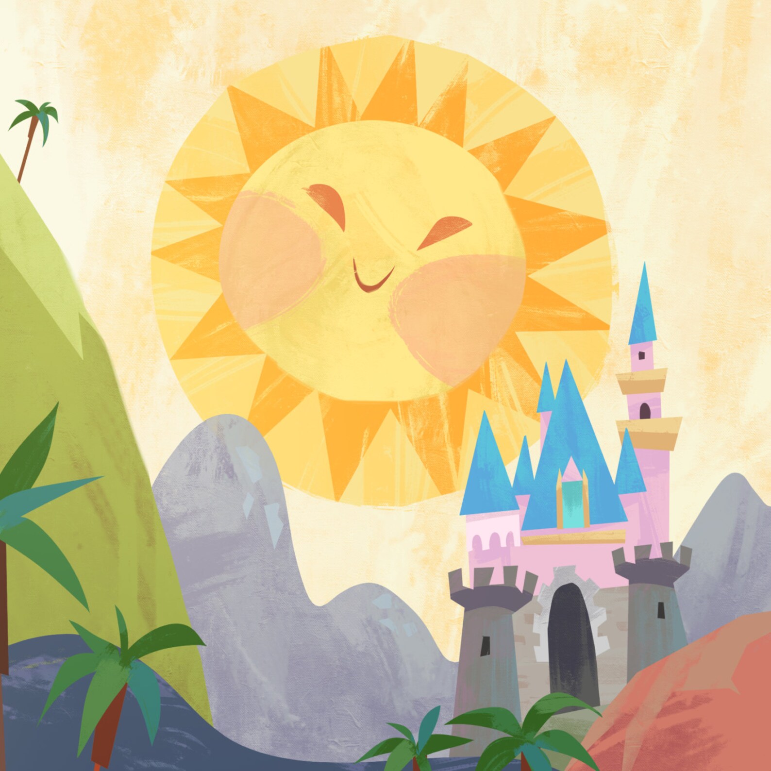 Visit Los Angeles Fine Art Print Vintage Inspired Travel Etsy