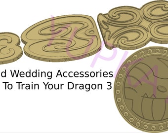 Astrid WEDDING Accessories 3D Print File for Cosplay - How To Train Your Dragon 3