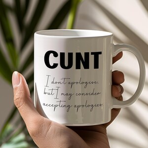 Funny Cunt Mug, Adult Humour Inappropriate Office Mug, Hilarious Work Leaving Joke Presents, Cunt Mugs, Rude Gifts, Sassy Leaving Present