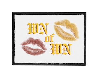 WN of WN パッチ アイロン接着パッチ | リッププリント刺繍パッチ