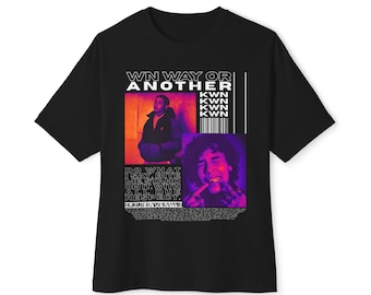 KWNユニセックスオーバーサイズTシャツ、ヴィンテージストリートウェアシャツ、KWNグッズ、カジュアルウェア、