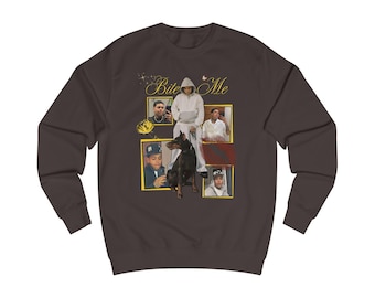 kwn風コラージュスウェットシャツ | アーティストポートレートグラフィッククルーネック