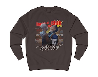 クラブのバックグラフィッククルーネックスウェットシャツ | Kwn、タイポグラフィ