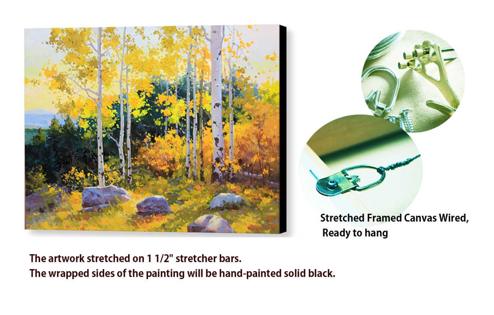 Large Original Oil Painting_ Birch Tree Aspen Landscape - Etsy