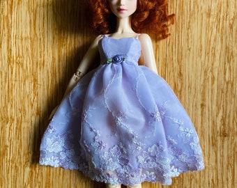 BJD Romantic lilac lace dress for MSD, Souldoll, Minifee, Withdoll, Aquariusdoll, Fairyline, etc