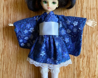Blue Flowers - Wa Loli Lolita dress for Yosd BJD