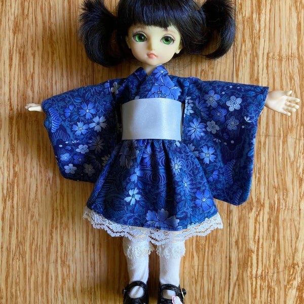 Blue Flowers - Wa Loli Lolita dress for Yosd BJD