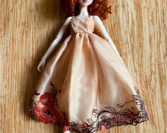 BJD Romantic Autumn flowers lace dress for MSD, Souldoll, Minifee, Withdoll, Aquariusdoll, MNF, etc