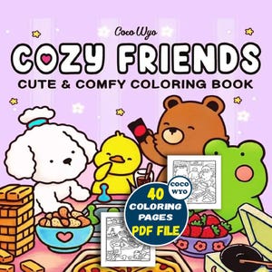 Kolorowanki Coco Wyo Przytulni przyjaciele, kolorowanki dla dziewczynek, Coco Wyo Przytulni przyjaciele słodka kolorowanka 40 stron, kolorowanki dla dzieci