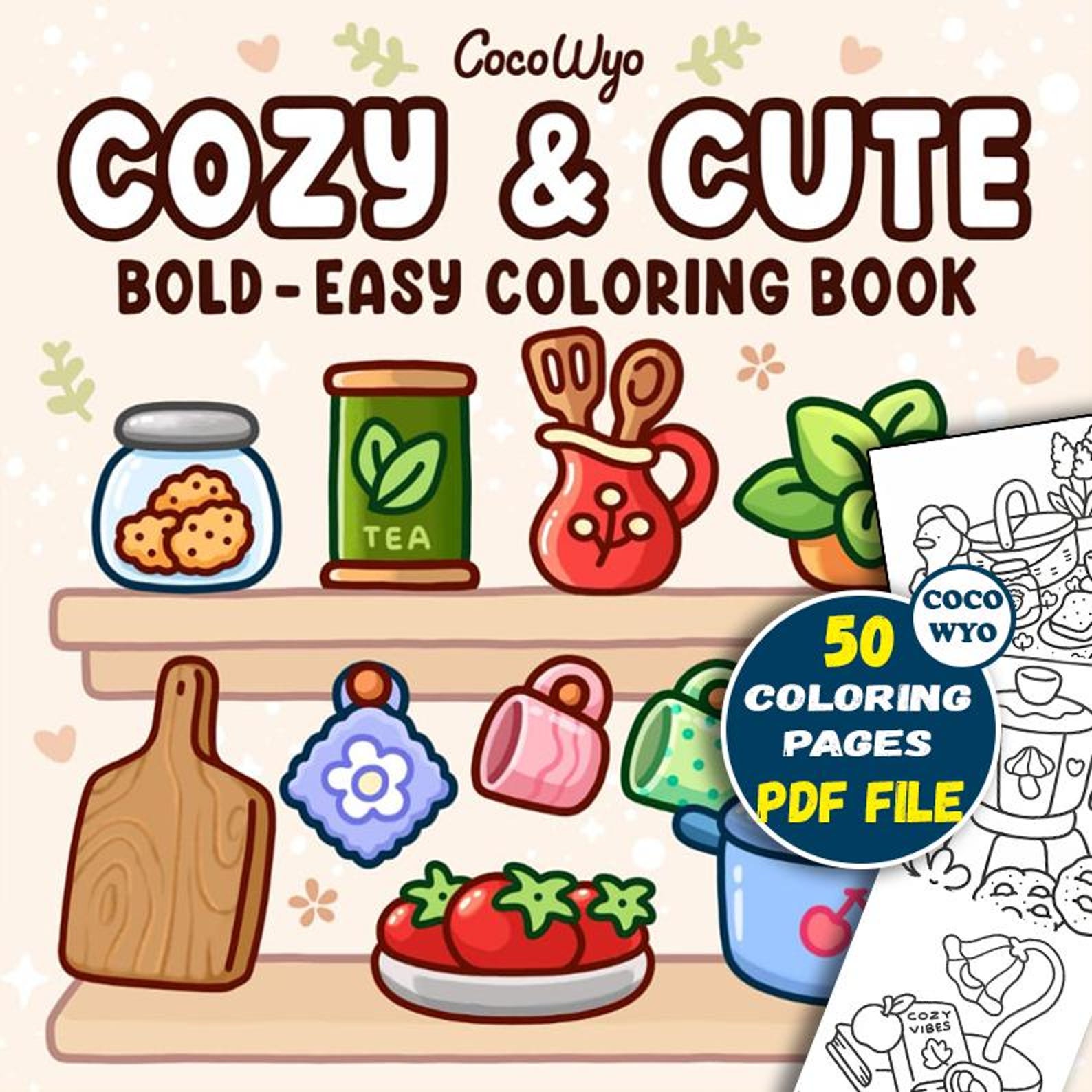 Coco Wyo Coloring Books Cozy Cute Coloring Pages for Girls, Coco Wyo ...