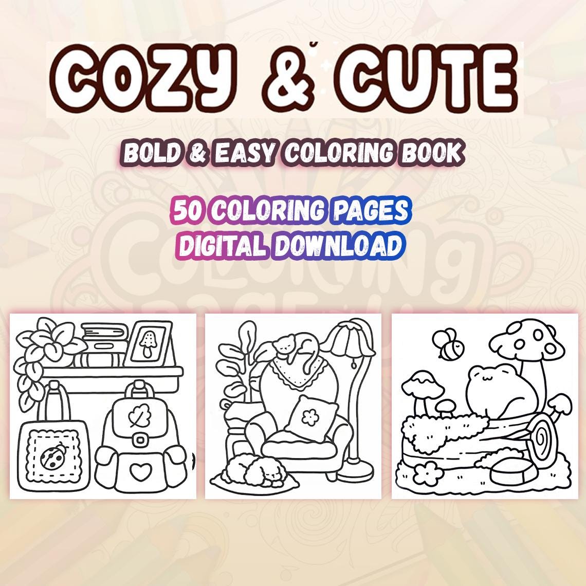 Coco Wyo Coloring Books Cozy Cute Coloring Pages for Girls, Coco Wyo ...