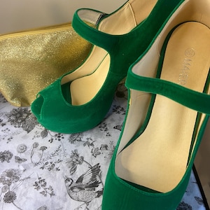 Escarpins J.Crew En Daim Peep Toe - Talons - Pointure US 8 (Femme) - Occasion