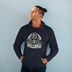 Men&#39;s Cotton-Blend Fleece Pullover Hoodie: Gym & Winter Wear