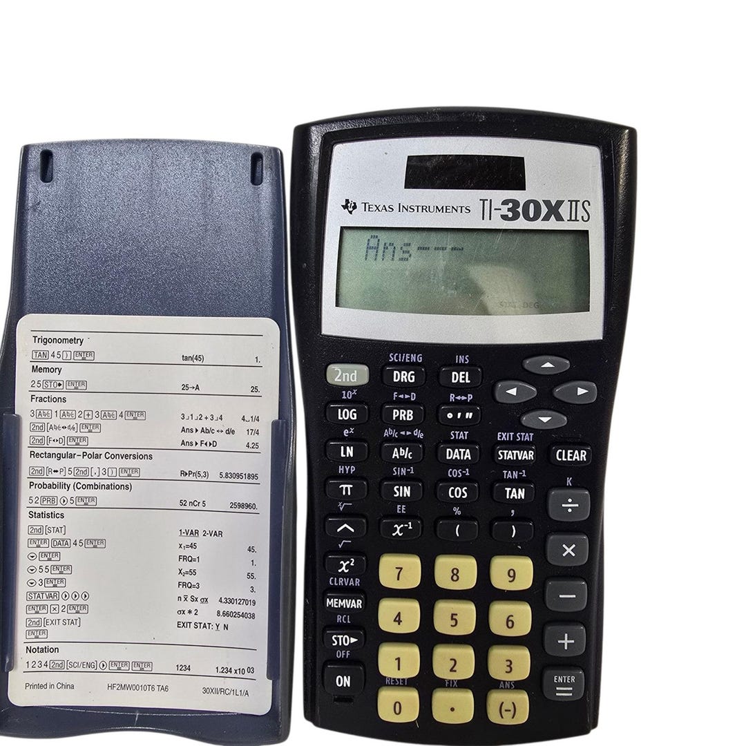 Texas Instruments TI 30XIIB Scientific Calculator Black Blue Two Line texas-instruments-ti-30xiib-scientific-calculator-black-blue-two-line